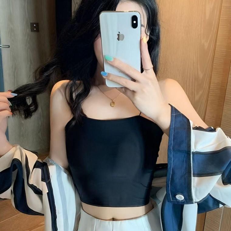 데일리 크롭 캡내장 끈나시 여름 가을 봄나시 여성 여자