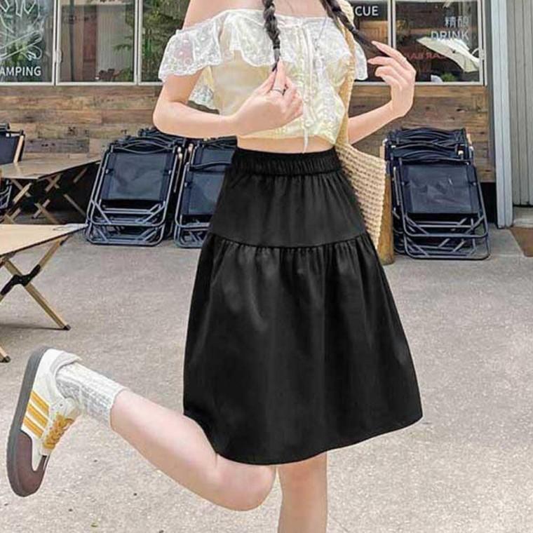 루즈핏밴딩 치마 딩치마 데일리 패션 편안한 스타일 여자 편한옷 봄나들이 여름 여행