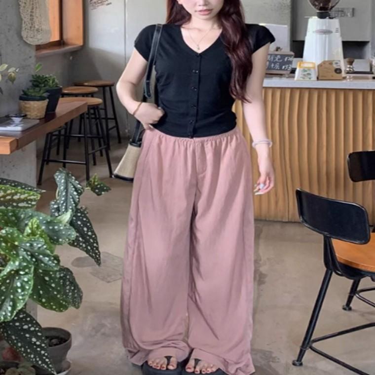 와이드슬랙스팬츠 여성와이드팬츠 슬랙스 A91 데일리 여름슬랙스 여자 팬츠