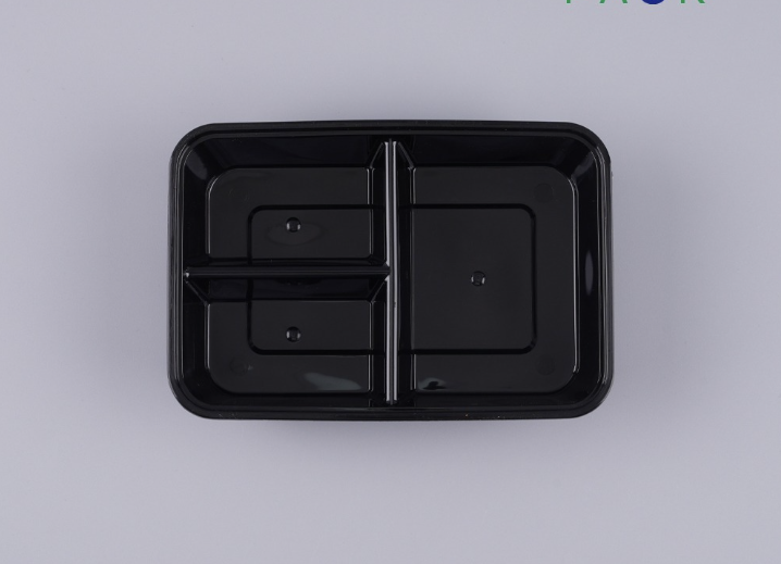 [TONG] SZ-L500-3 내열 도시락용기 3칸 (500ml/블랙) 300개 세트 [BR]