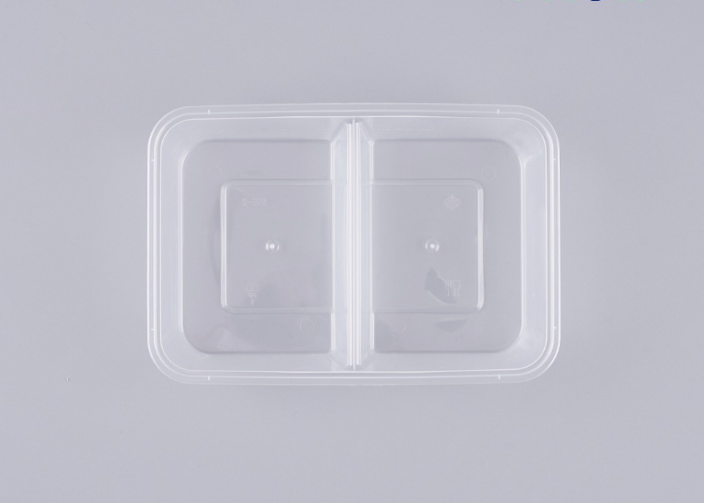 [TONG] SZ-L500-2 내열 도시락용기 2칸 (500ml/백색) 300개 세트 [BR]