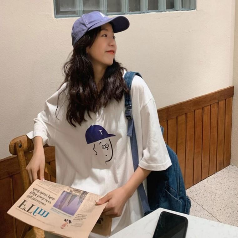 여름반팔 여성티셔츠 반팔티 오버핏 박스티 오버핏티셔츠 도톰재질 여성