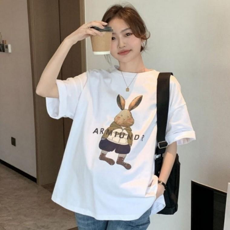 티셔츠 면티 6종류 여름 여자 여성 반팔티 프린팅 크롭티 러블리