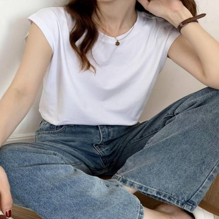 이너티 캡내장민소매 데일리 민소매 여성 나시티 여유핏 캡내장나시티 여름