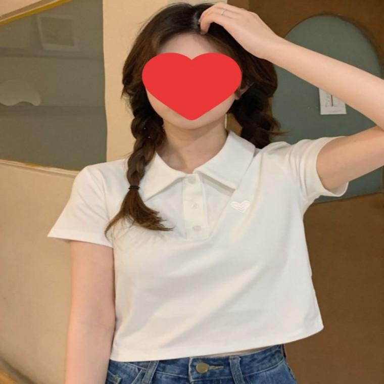 반팔티셔츠 여성의류 6컬러 캐주얼룩 귀여운 하트자수 페미닌룩 여름