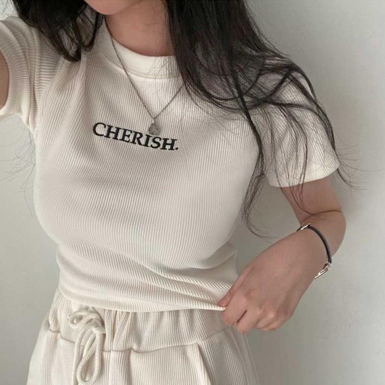 반팔무지티 반팔 여성 무지반팔티 세미크롭티 넥 여자여름옷 레터링반팔크롭티