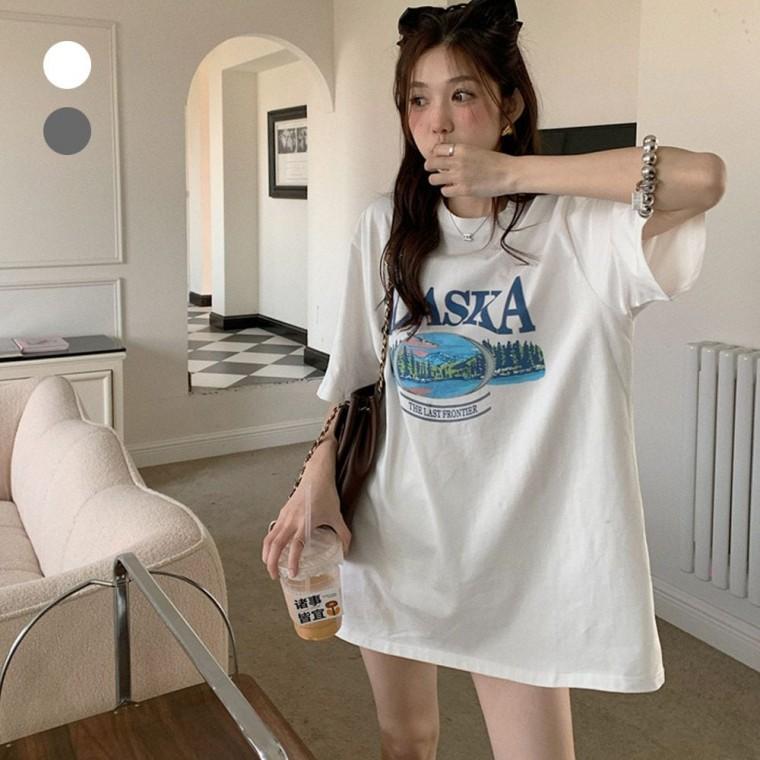 라운드반팔티 여성티셔츠 여름티셔츠 슬림반팔 알레스카 U넥티셔츠 여성반팔