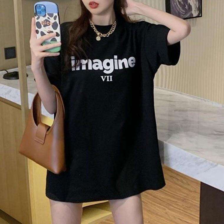 반팔크롭티 여성여름티셔츠 루즈핏티셔츠 여성반팔티셔츠 프린팅 박스티