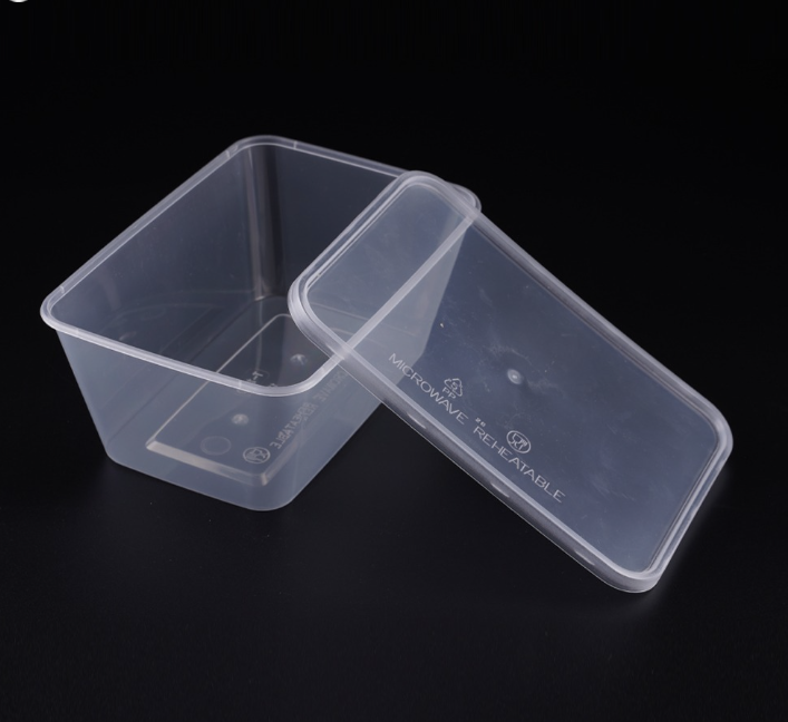[TONG] PP재질 사각 내열용기 T-1000A (투명/PP/1000ml) 500개 세트 [BR]