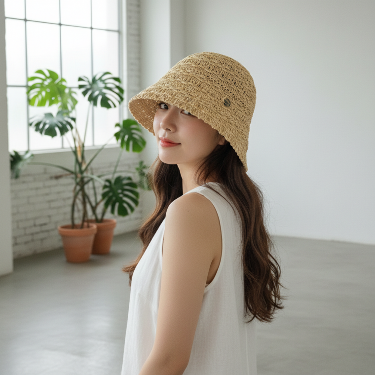 여름용 버킷햇 햇볕차단 썬캡 여행용 산책 여성 자외선차단모자
