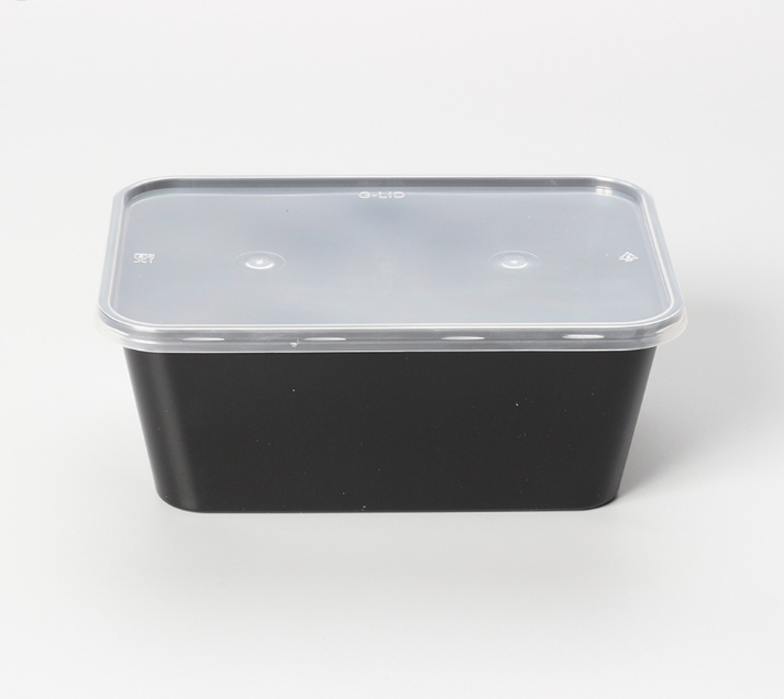 [TONG] PP재질 사각 내열용기 G1000B (검정/PP/1000ml) 500개 세트 [BR]