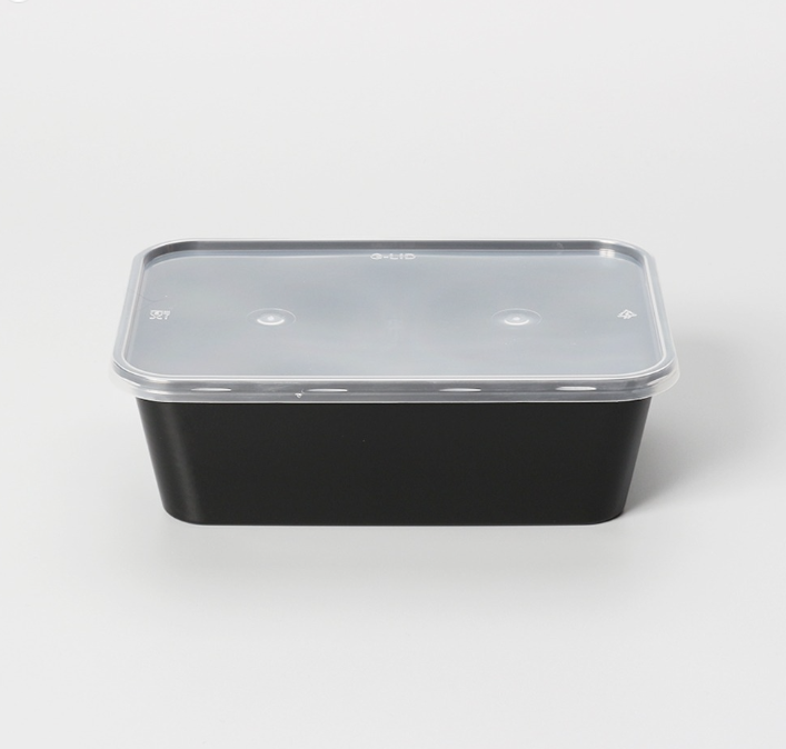 [TONG] PP재질 사각 내열용기 G750B (검정/PP/750ml) 500개 세트 [BR]