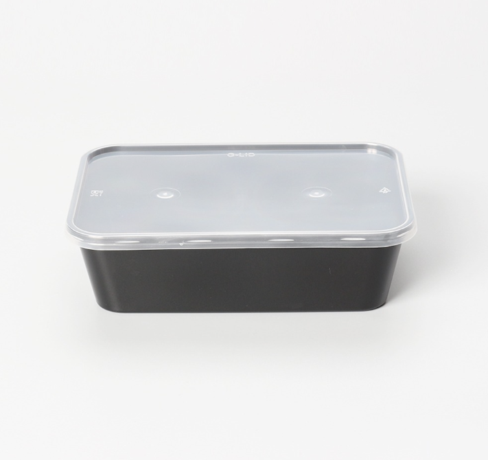 [TONG] PP재질 사각 내열용기 G650B (검정/PP/650ml) 500개 세트 [BR]