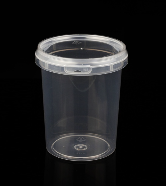 [TONG] PP소재 다회용 원형 잠금용기 E-3100 (투명/PP/500ml) [BR]