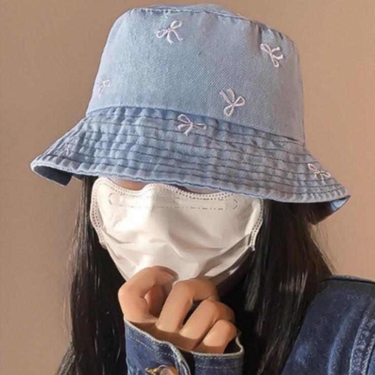 데님 버킷햇 벙거지 모자 나들이 여성 여름 데일리 여행 피크닉