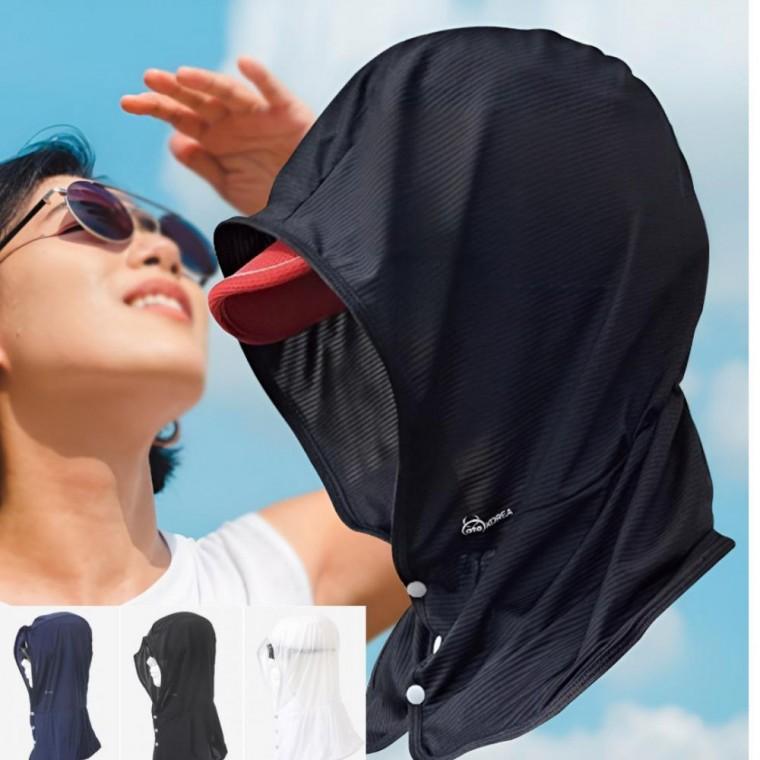5개 국산 여름 모자용 쿨링 후드 햇빛가리개 냉감 얼굴 안면 마스크 자외선차단