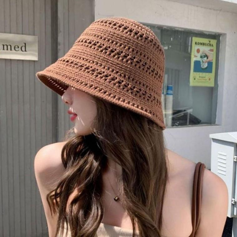 여성 여름 외출 펀칭 포인트 통풍 베이직 벙거지 모자 여자 남자 무지 낚시 큰모자