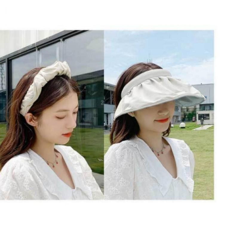 썬캡 배색 투웨이 패션 여성 여성 썬캡 햇볕차단 여름 선캡 모자