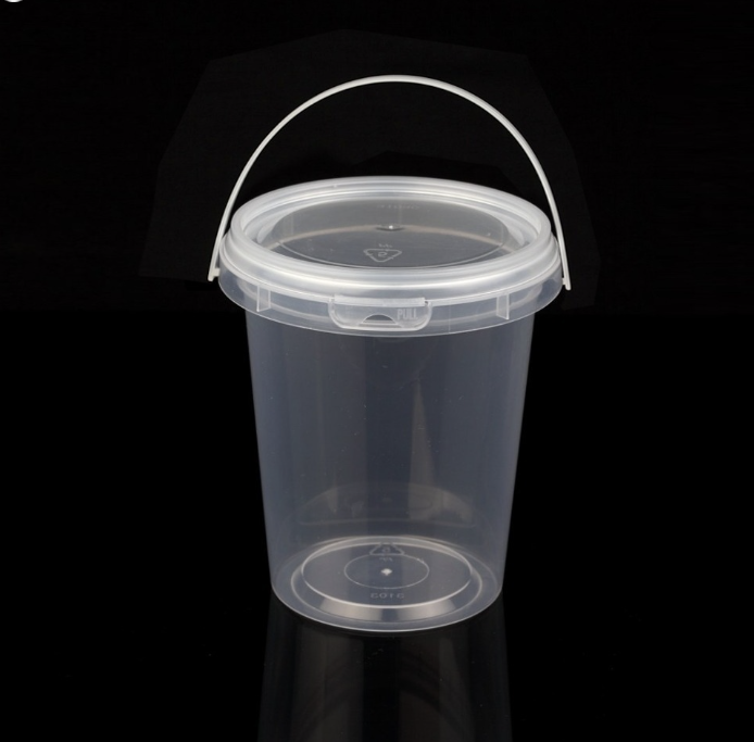 [TONG] PP소재 손잡이 잠금용기 E-3102 SET (투명/PP/1000ml) 100개 세트 [BR]