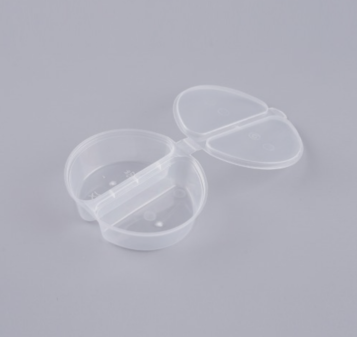 [TONG] PP재질 원터치 2칸 소스용기 1000개 (85ml/WL-3) [BR]