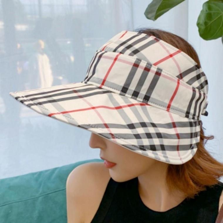 체크 비치모자 여자 패션아이템 썬캡 여름모자 야구모자 양면 여성모자 원픽