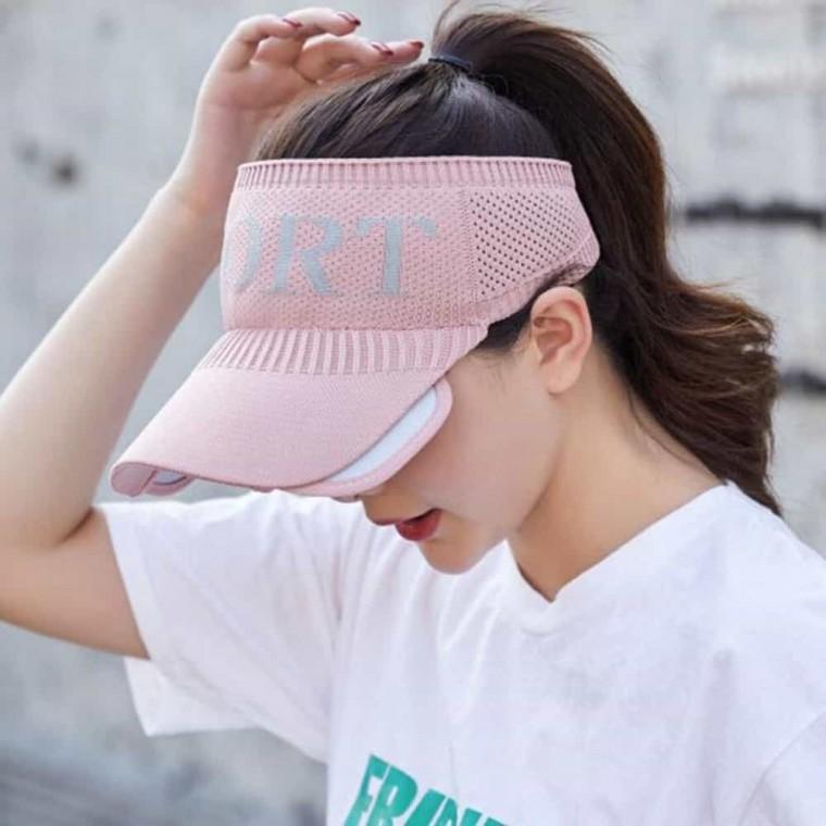 여성 여름썬캡 핑크 조절형썬캡 여자모자 러닝썬캡