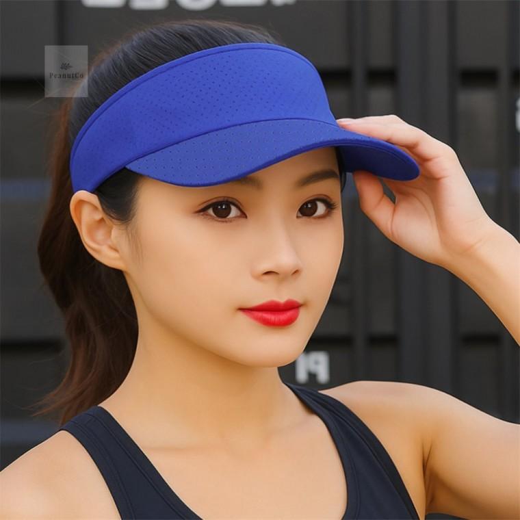 메쉬 썬캡 블루 여름모자 여성챙모자 여자캡모자
