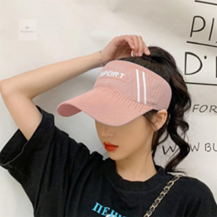 스포츠 썬캡 핑크 여성챙모자 트래킹모자 여름여성모자