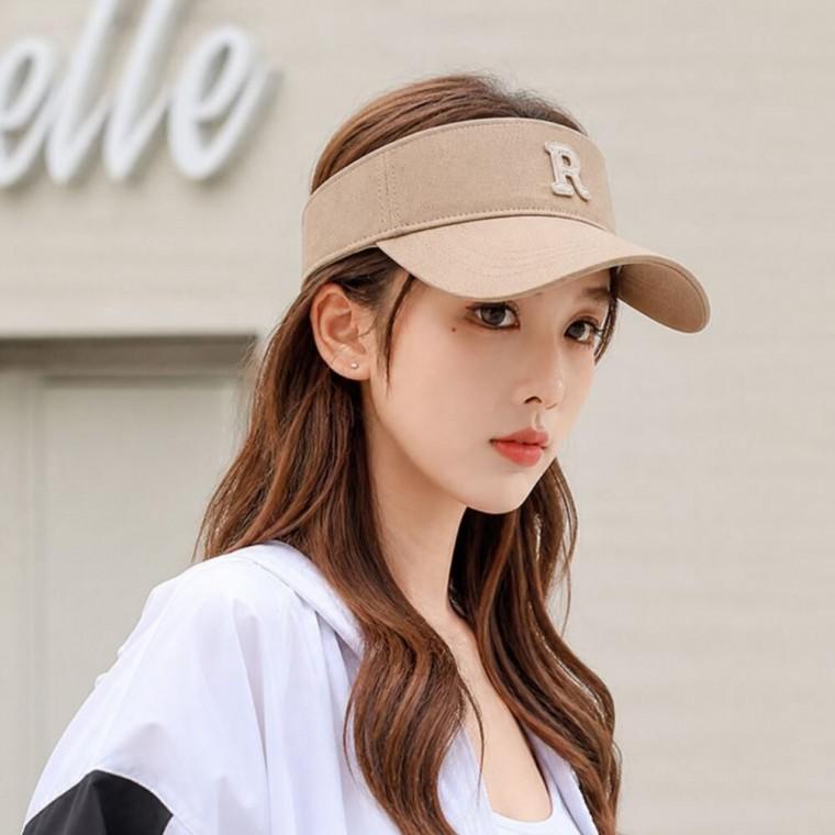 귀여운 영문 R 로고 포인트 남여 공용 모자 여름 썬캡