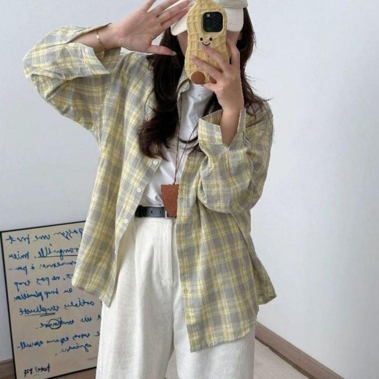 여성 여유핏 봄 여름 얇은 체크패턴 셔츠 남방 3컬러 체크셔츠 데일리 썸머 남방