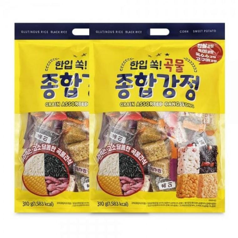 낱개포장 4가지 곡물강정 2봉 어르신 영양간식
