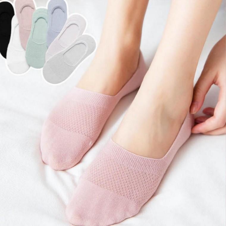 여성덧신 덧신 짧은 5P 발등 좋은 여성 페이크삭스 펀칭 양말 여름