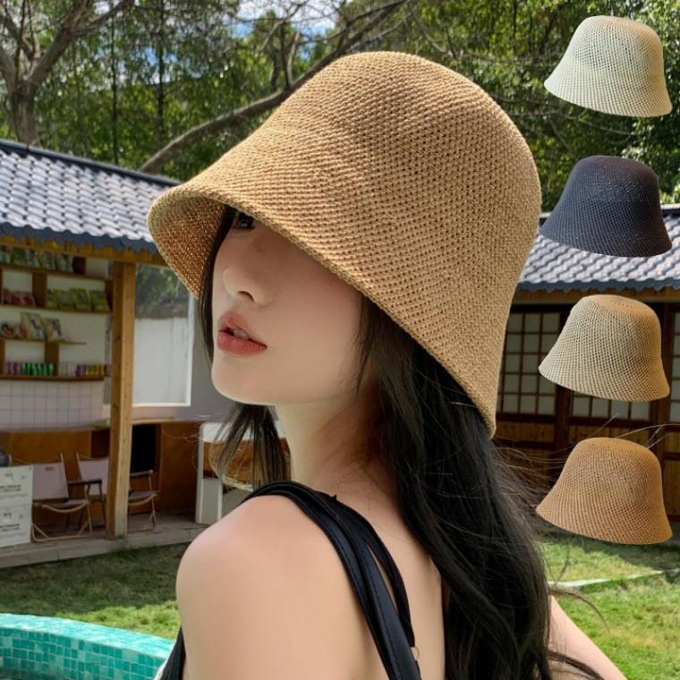 데일리 여성 버킷 햇 바캉스 버킷 햇 여름 패션 여성모자 빈티지벙거지