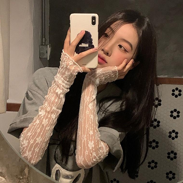 레이스 플라워 여자 여름 쿨토시 팔토시