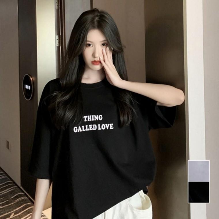 데일리 여성 커스텀후드티 여름반팔 스포츠반팔 포인트 레터링