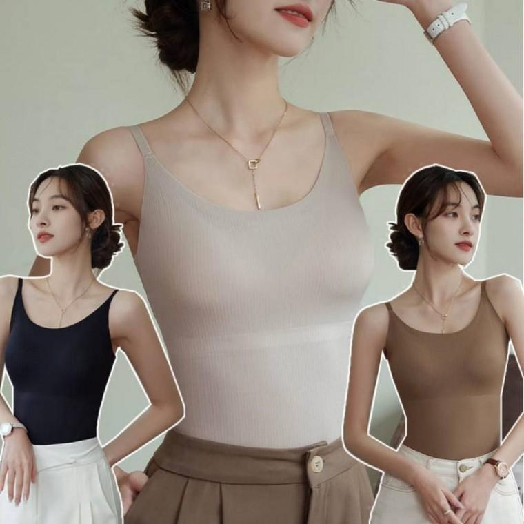 캡내장민소매 여름나시티 티셔츠 민소매 이너티 여자나시티 햄라인