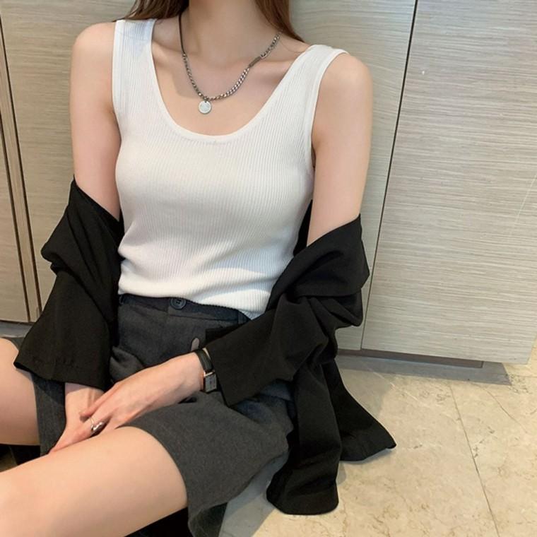 봄 이너웨어 민소매나시 여성 루즈핏민소매 여름티셔츠 기본나시티 슬리브