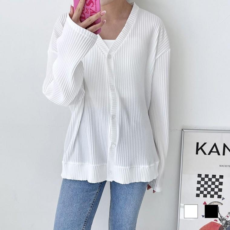 봄가을 가디건 여성 여름가디건 브이넥 총알원단 데일리 얇은가디건