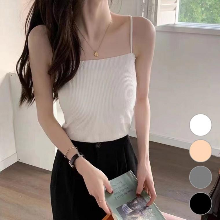 여성 여름 이너나시 캡내장 민소매 골지나시 데일리