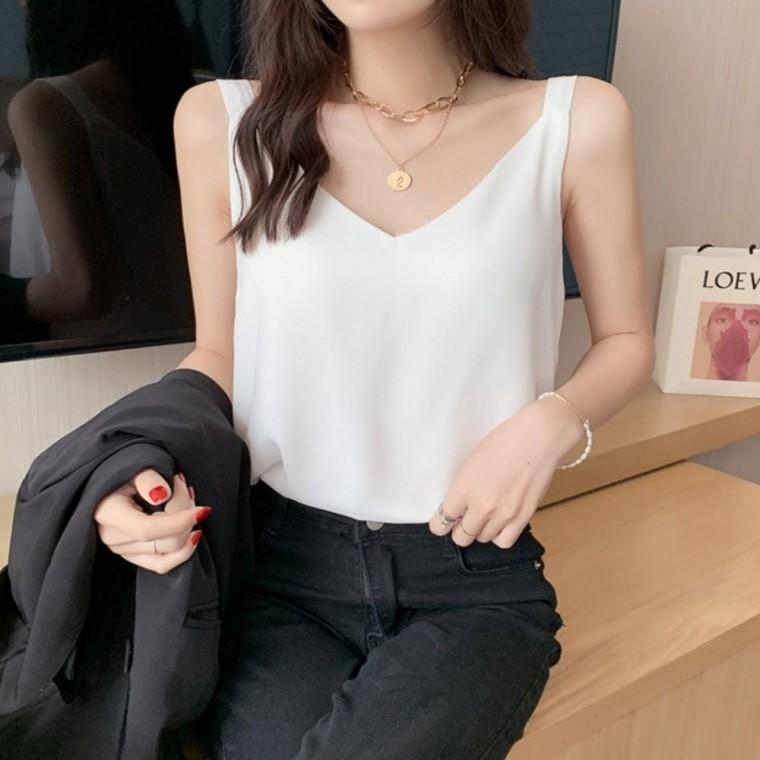 여성 슬리브리스 여름 이너 4색 나시 정장 민소매
