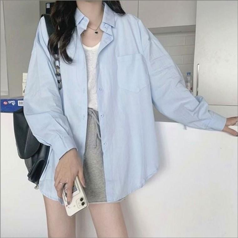 셔츠 봄 여성 3색 간절기 넉넉한핏 루즈핏 긴팔 남방 여름