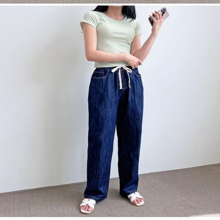 여성 와이드핏 와이드 청 린넨 썸머 팬츠 여름 데님
