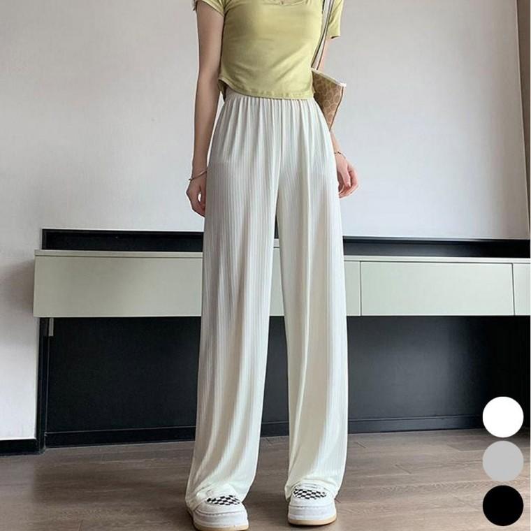 여름 차르르 통바지 일자 와이드 밴딩 쿨 팬츠 여성