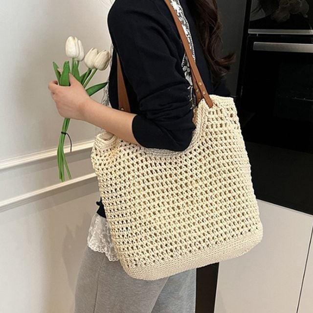 라탄백 여성 네트백 그물가방 숄더백 시스루 여름 데일리