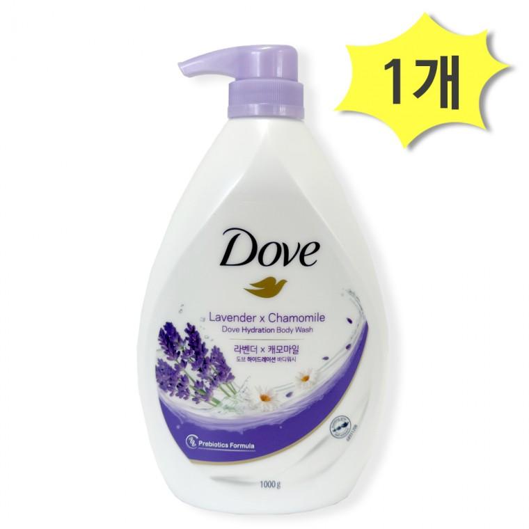 도브 라벤더 하이드레이션 바디워시 대용량 1000ml x 1개 라벤더향 저자극