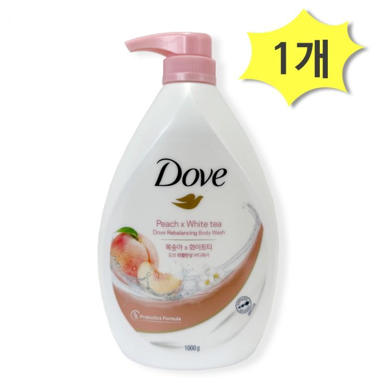 도브 화이트피치 리밸런싱 바디워시 대용량 1000ml x 1개 복숭아향 저자극