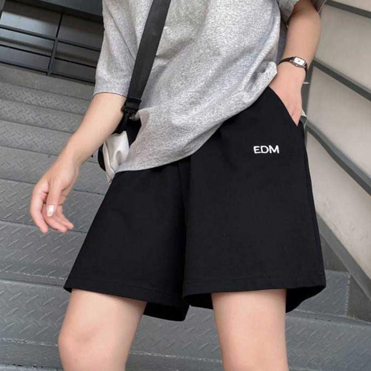 여름 스트릿 와이드핏 트레이닝 여성 반바지 밴딩 팬