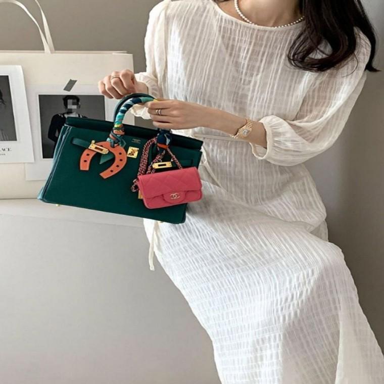 여름 끈 시스루 코디 쉬폰 리본 롱드레스 여성 원피스