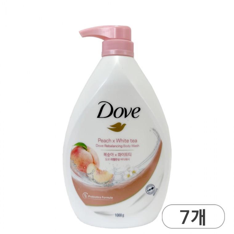 도브 화이트피치 리밸런싱 바디워시 대용량 1000ml x 7개 복숭아향 저자극