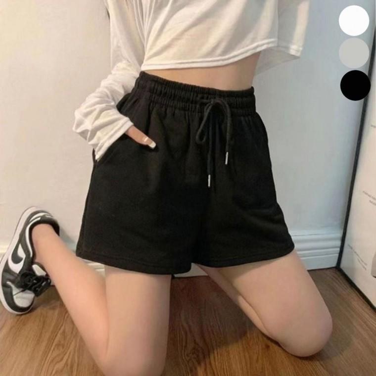 짧은 팬츠 여름 고무줄 반바지 여자 트레이닝 밴딩